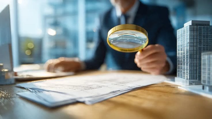 Análise de documentação e edifício para avaliação imobiliária